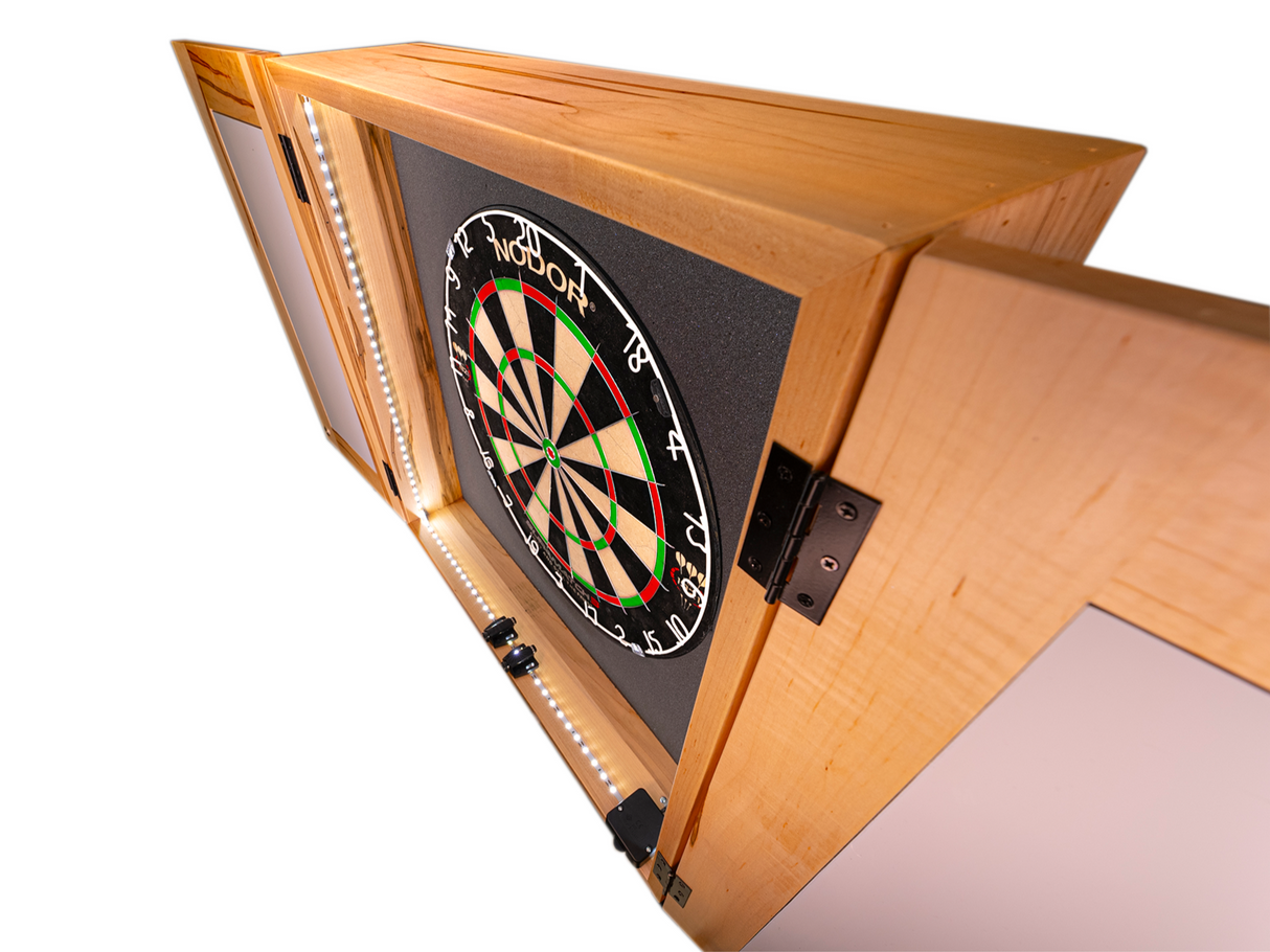 Natural Dartboard Lighting Cabinet (Gen 2)